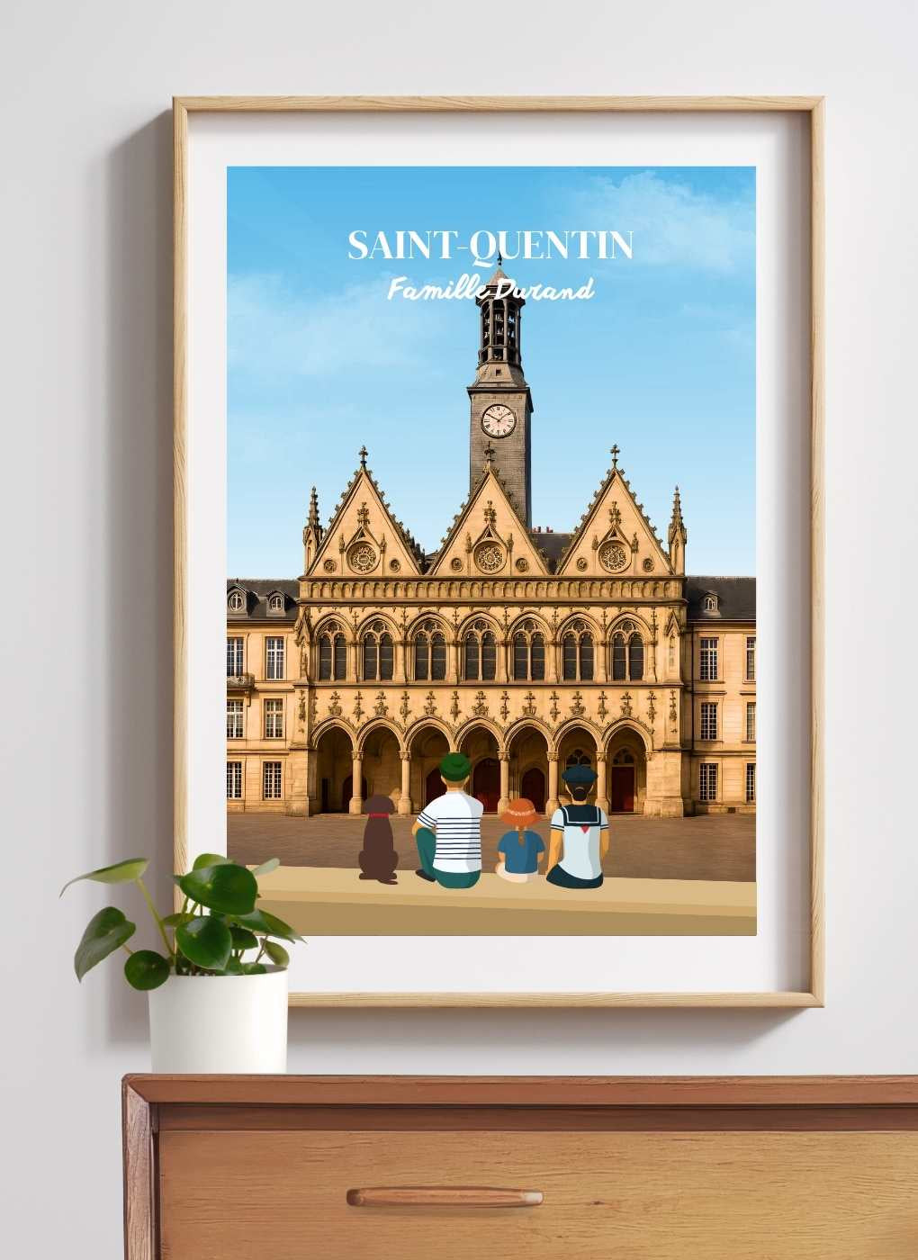 SAINT-QUENTIN Hôtel de ville - Affiche personnalisée