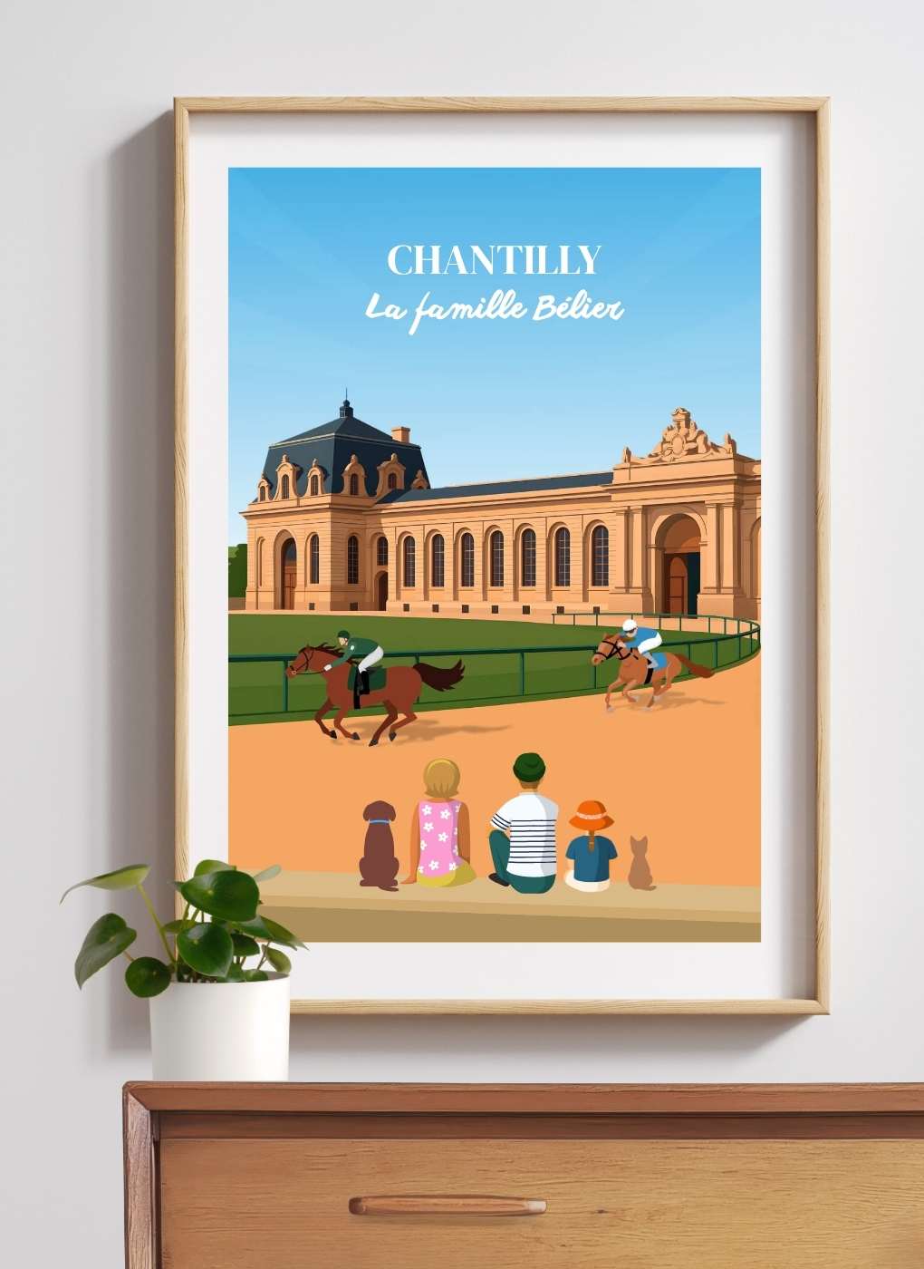 CHANTILLY Écurie course – Affiche personnalisée