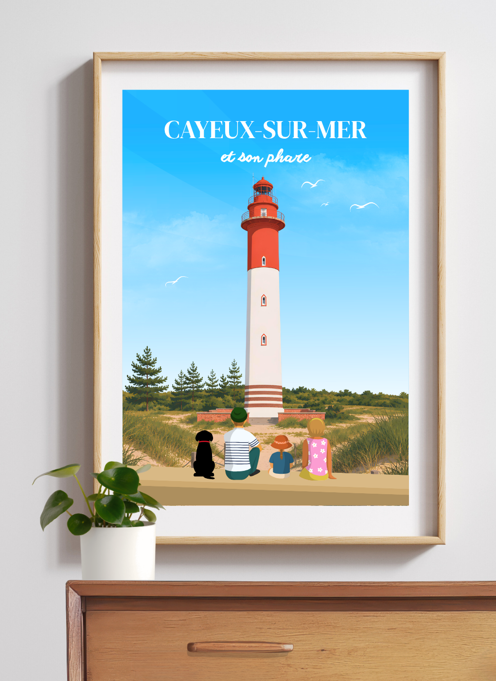 CAYEUX-SUR-MER Phare - Affiche personnalisée