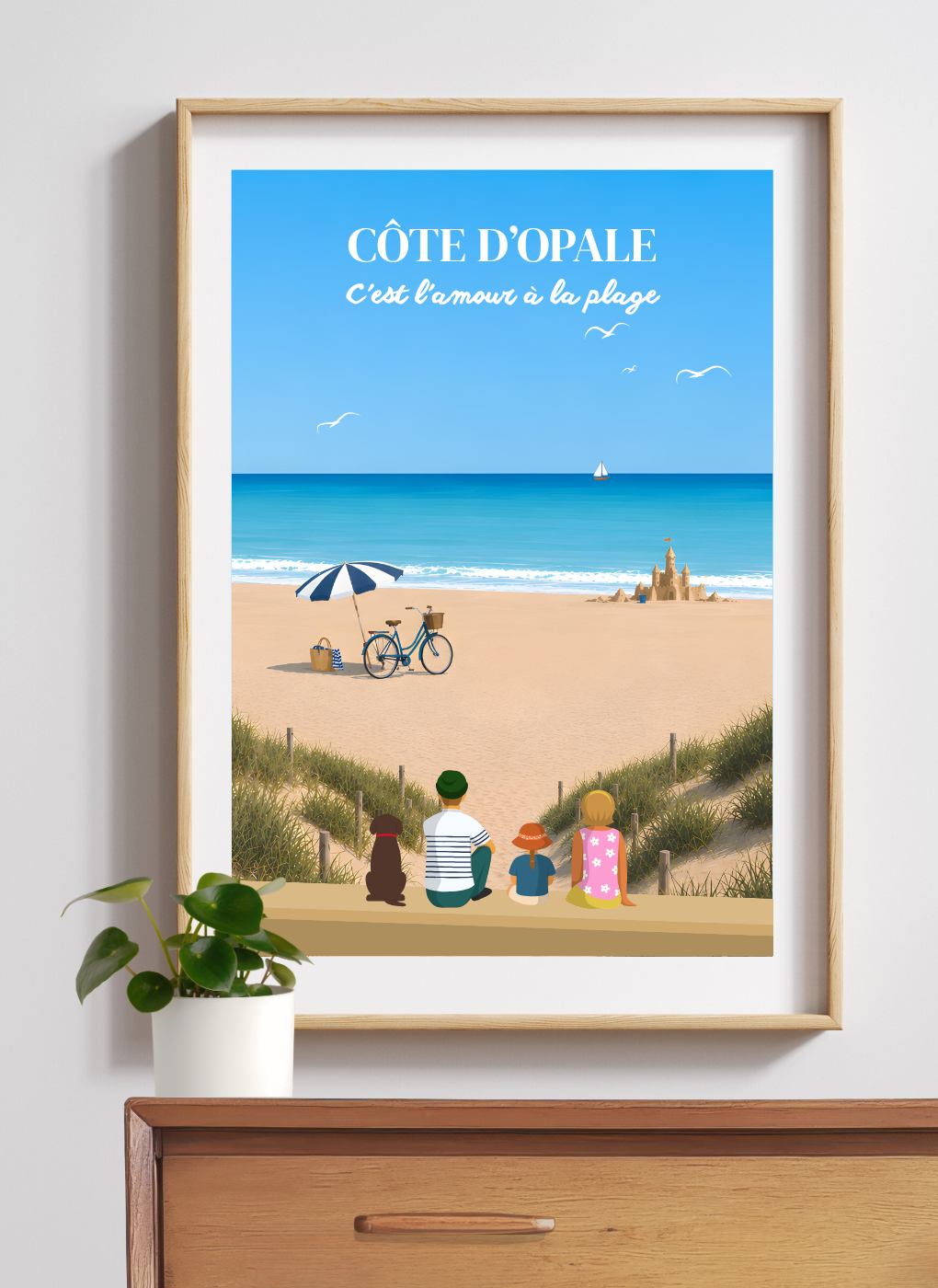 CÔTE D'OPALE Plage #1 - Affiche personnalisée