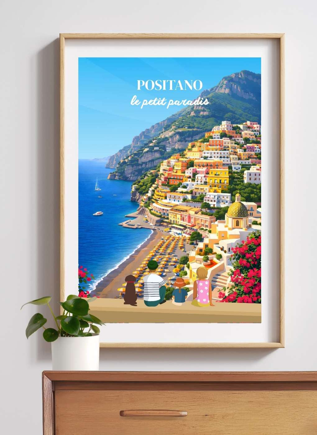 ITALIE Positano - Affiche personnalisée
