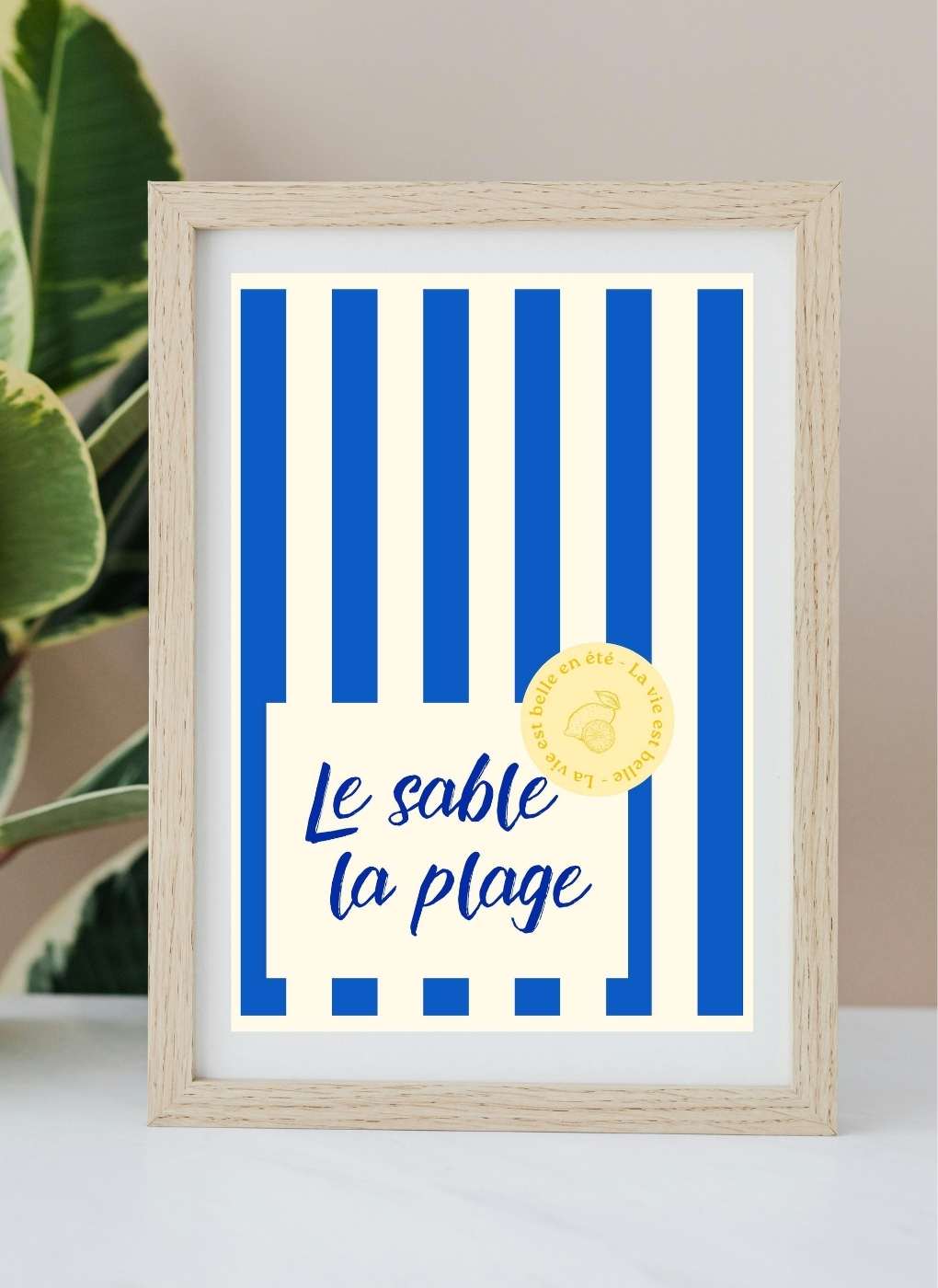 LE SABLE LA PLAGE – Affiche prête à imprimer