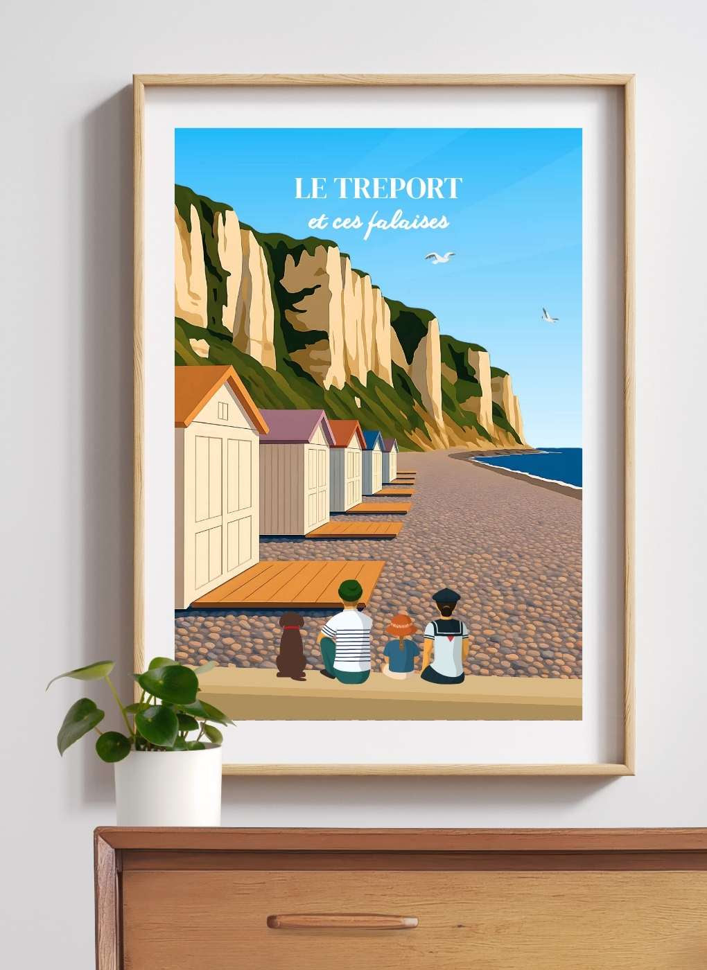 LE TREPORT Plage - Affiche personnalisée