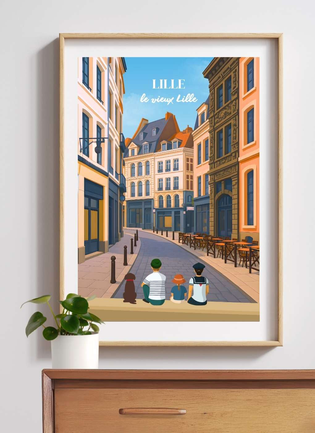 LILLE Vieux Lille - Affiche personnalisée