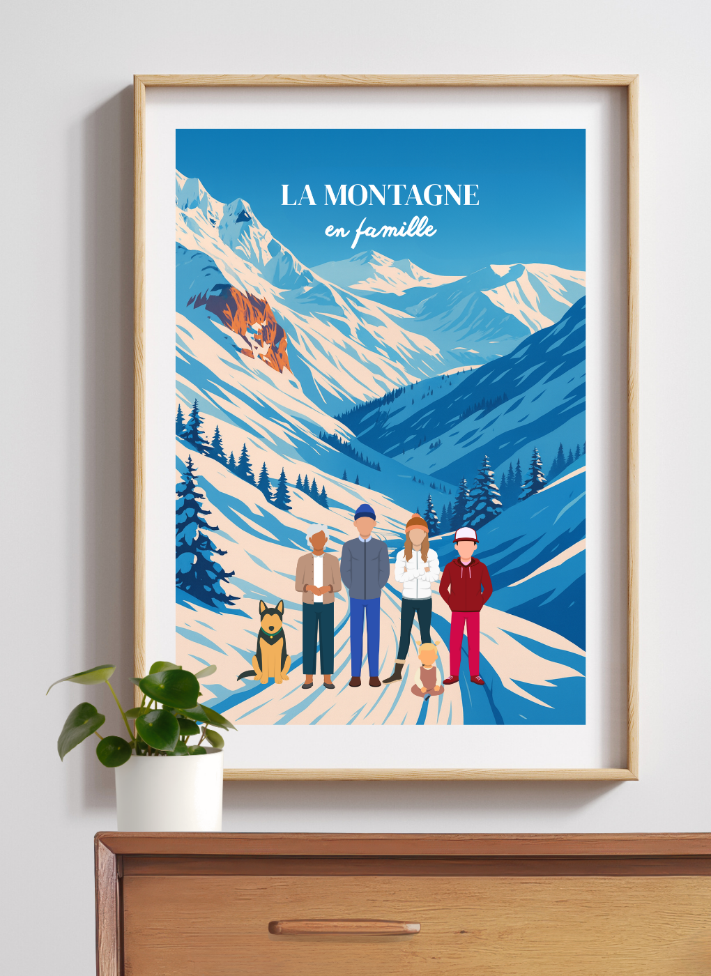 MONTAGNE Neige – Affiche personnalisée