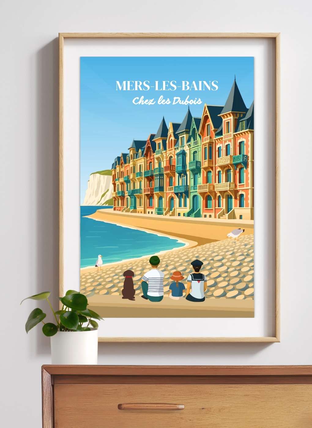 MERS-LES-BAINS Plage esplanade – Affiche personnalisée
