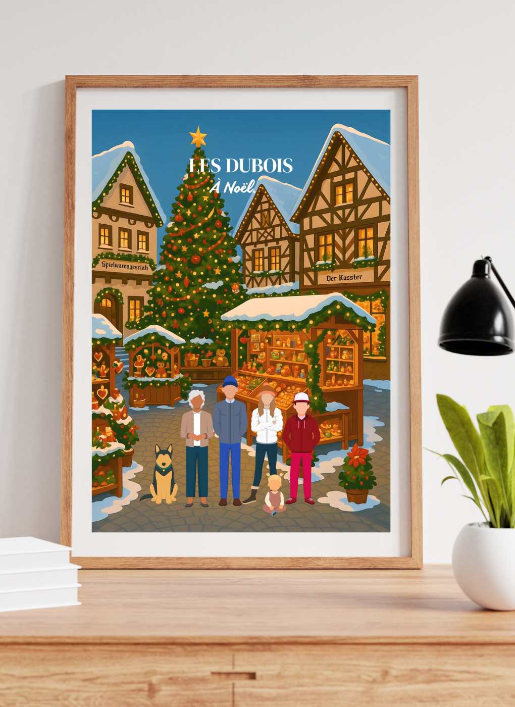 NOËL ALSACIEN – Affiche personnalisée