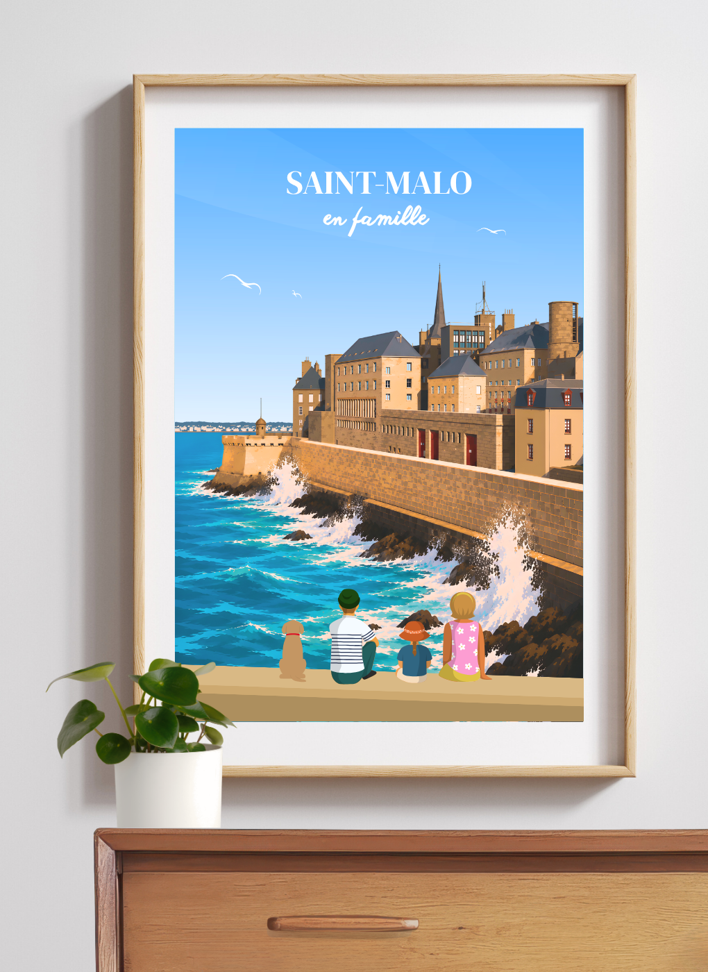 SAINT-MALO Remparts - Affiche personnalisée