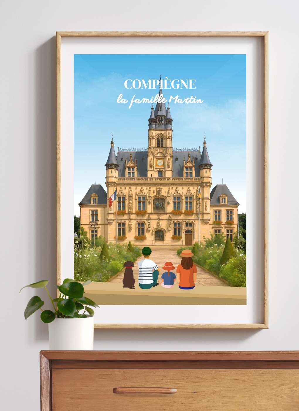 COMPIÈGNE Hotel de ville – Affiche personnalisée