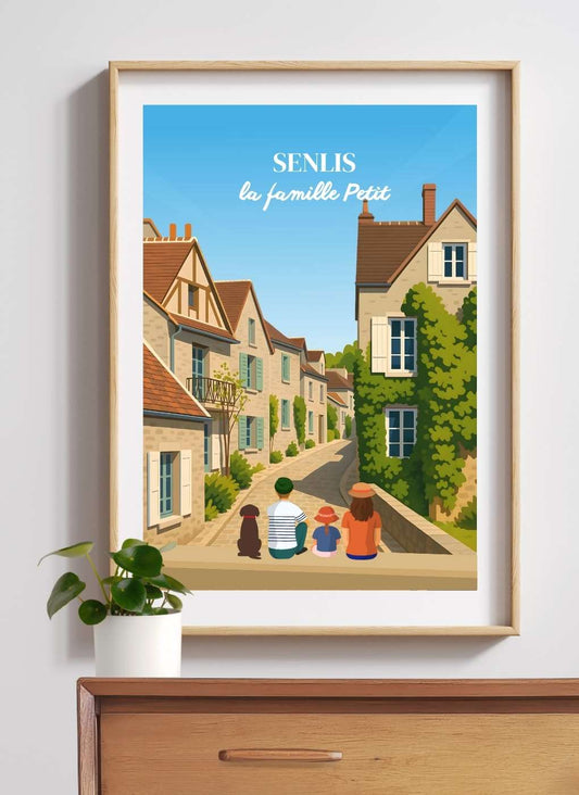 SENLIS Rues – Affiche personnalisée