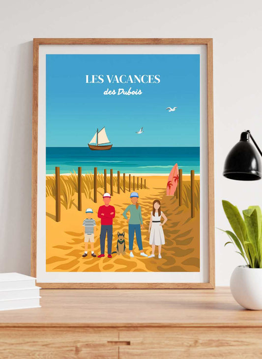 PLAGE Sud ouest – Affiche personnalisée