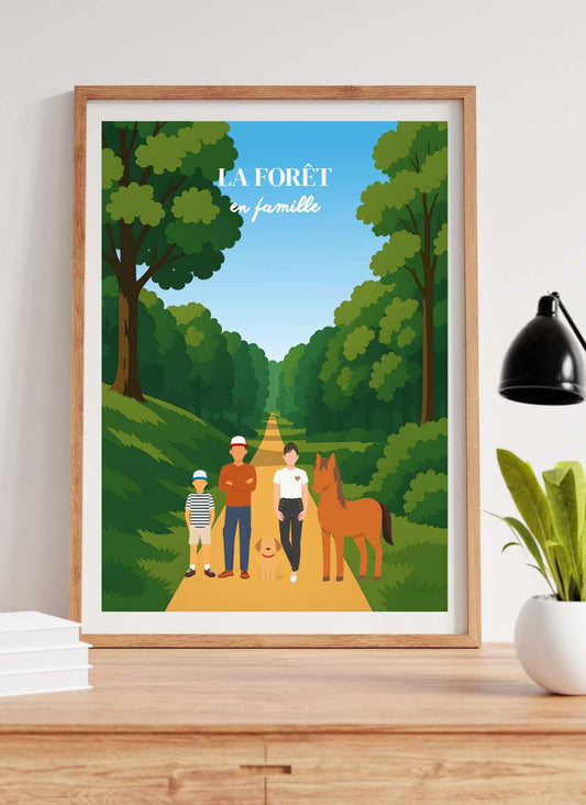 FORÊT Ciel bleu – Affiche personnalisée