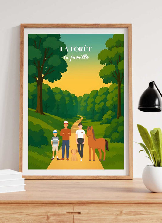 FORET Sunset – Affiche personnalisée