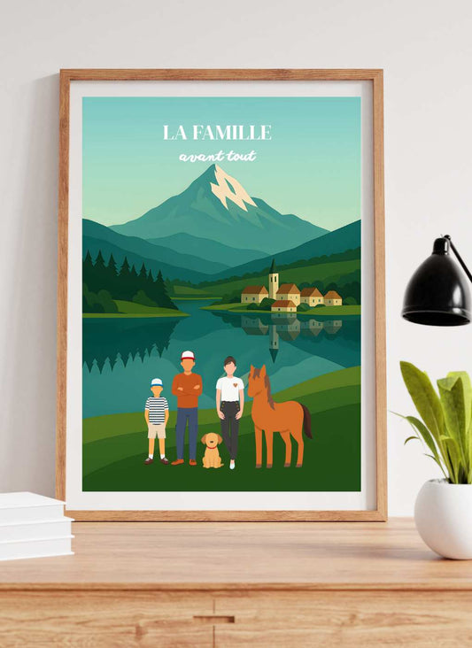 MONTAGNE Brume – Affiche personnalisée