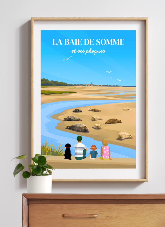 BAIE DE SOMME Phoques - Affiche personnalisée