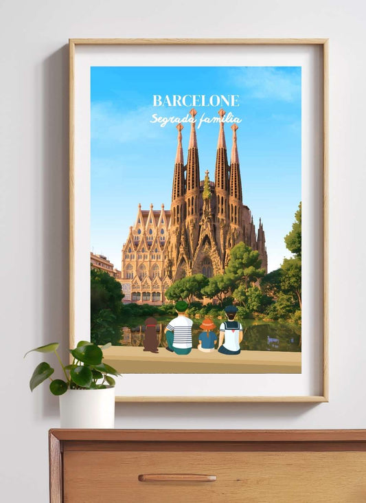BARCELONE Segrada familia  - Affiche personnalisée
