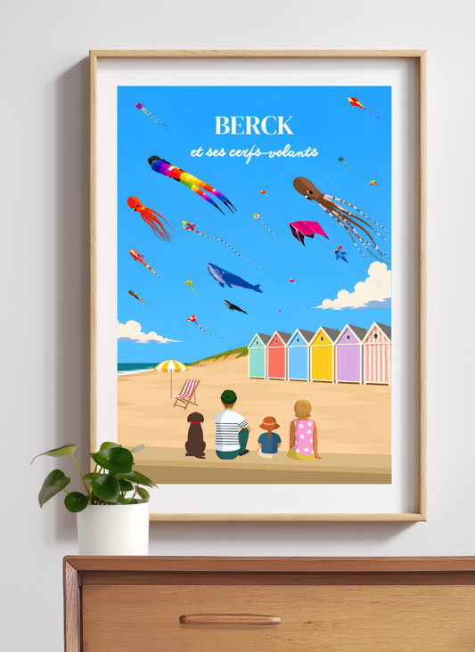 BERCK Cerfs-volants - Affiche personnalisée
