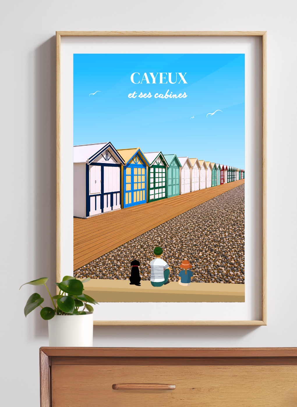 CAYEUX-SUR-MER Cabines - Affiche personnalisée