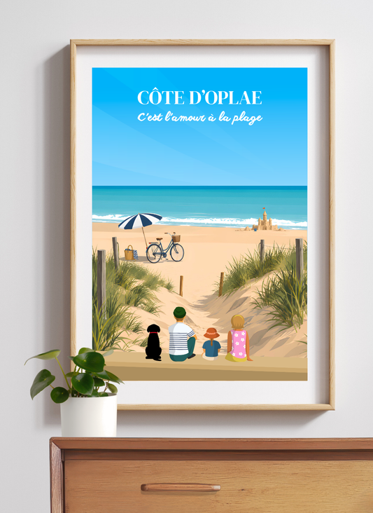 CÔTE D'OPALE Plage #2 - Affiche personnalisée