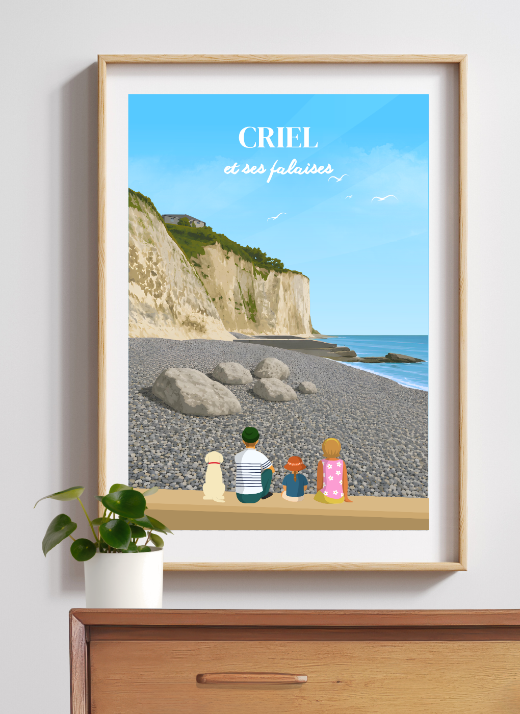 CRIEL Plage falaises - Affiche personnalisée