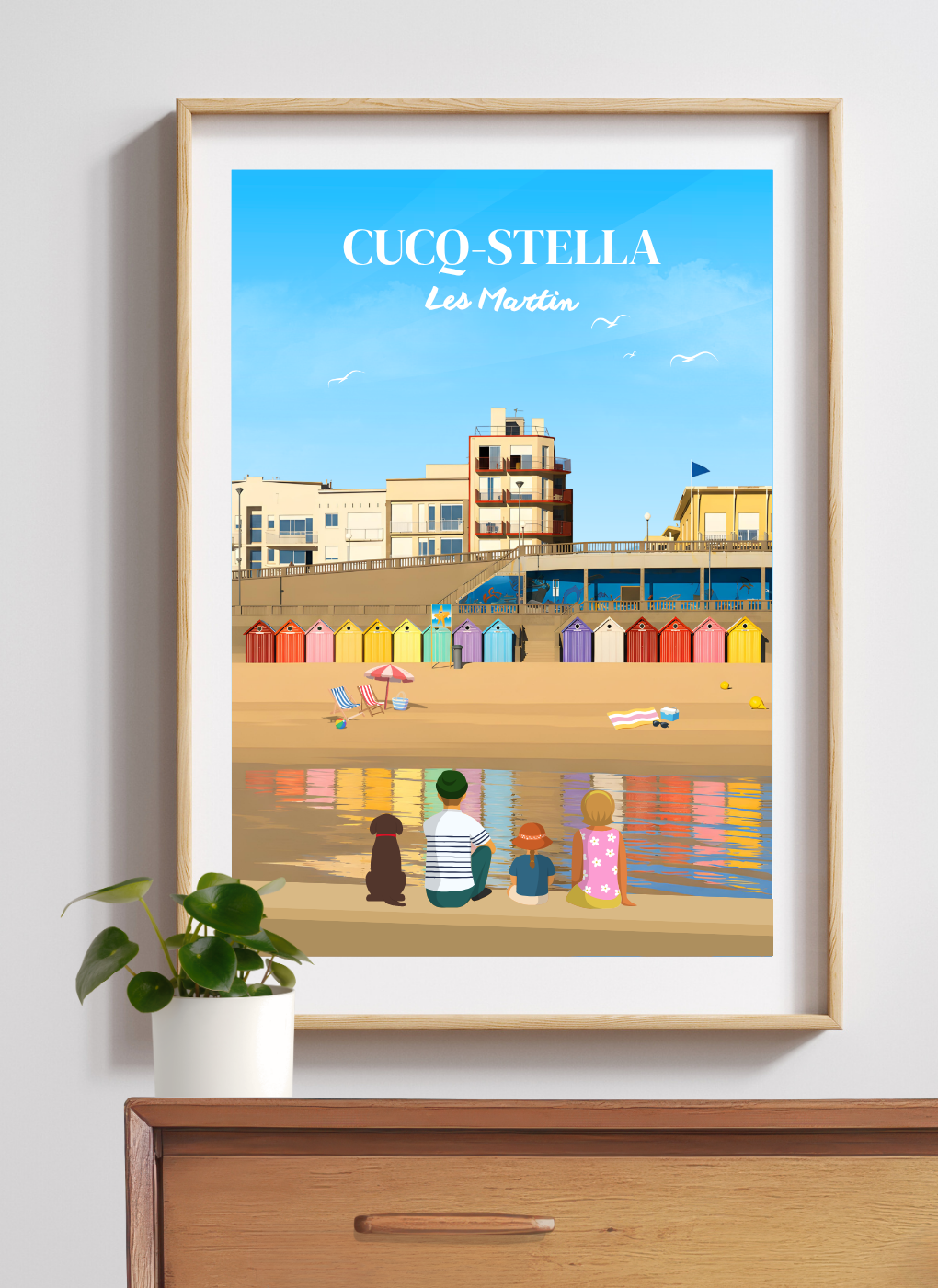 CUCQ-STELLA Plage - Affiche personnalisée