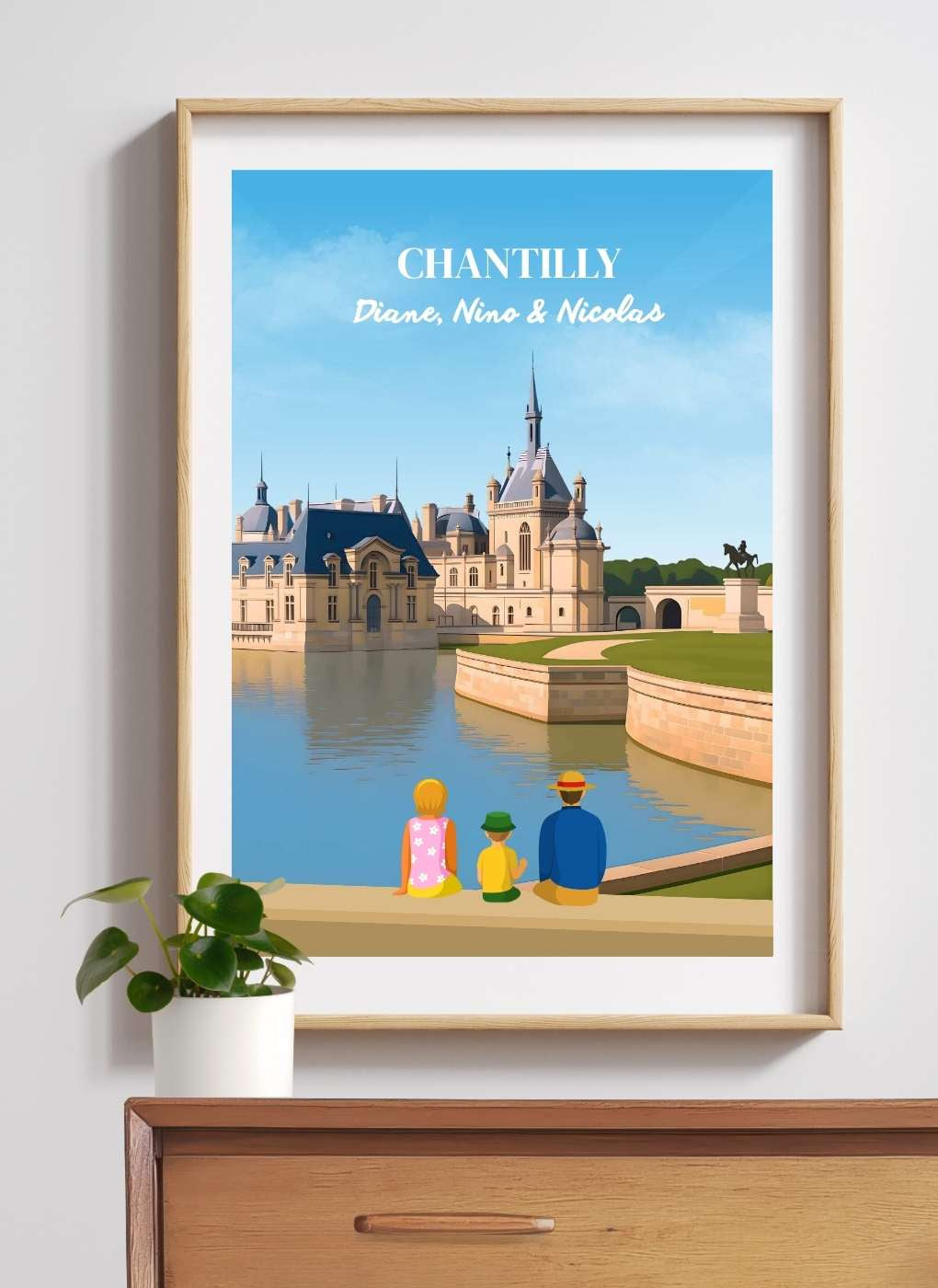 CHANTILLY Château – Affiche personnalisée