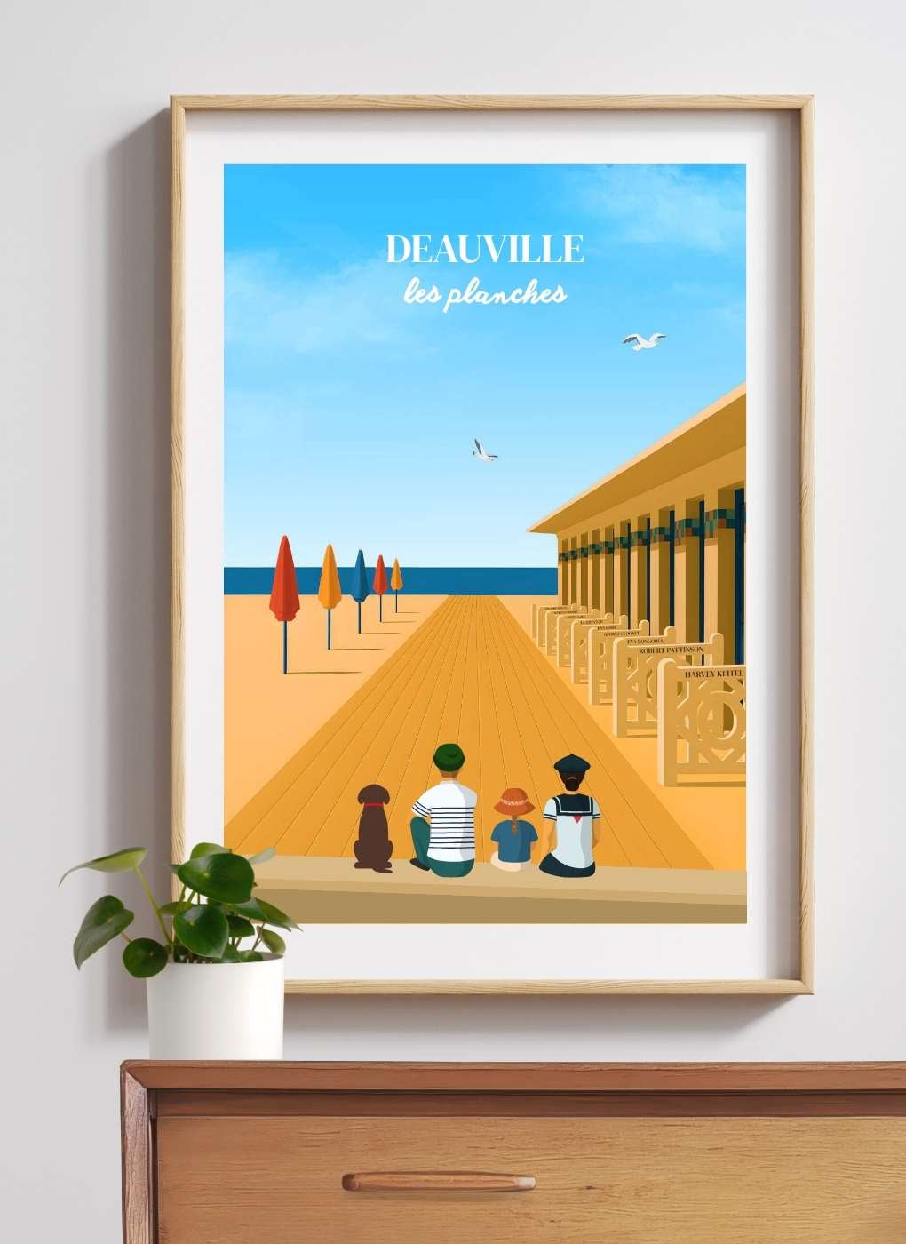 DEAUVILLE Les planches - Affiche personnalisée