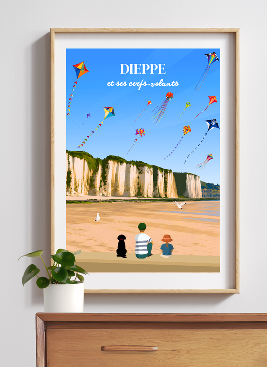 DIEPPE Cerfs-volants - Affiche personnalisée
