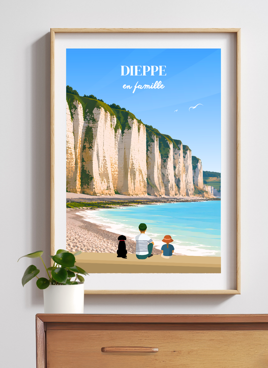 DIEPPE Falaises - Affiche personnalisée