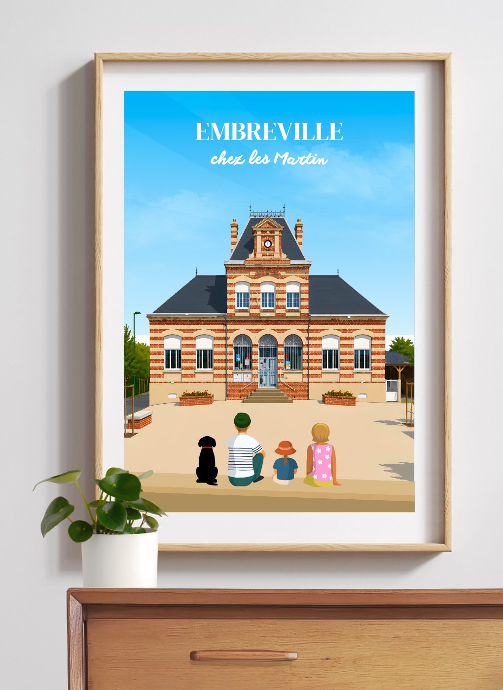 EMBREVILLE Mairie - Affiche personnalisée
