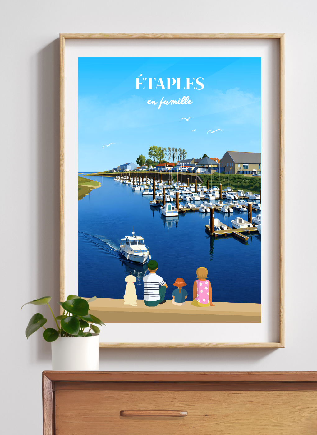ÉTAPLES Port - Affiche personnalisée