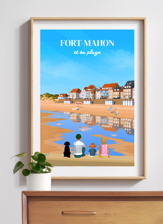 FORT-MAHON Plage - Affiche personnalisée