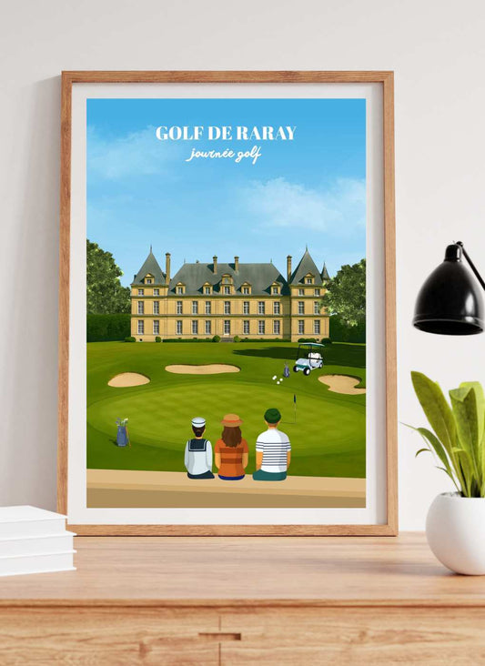 GOLF Château – Affiche personnalisée