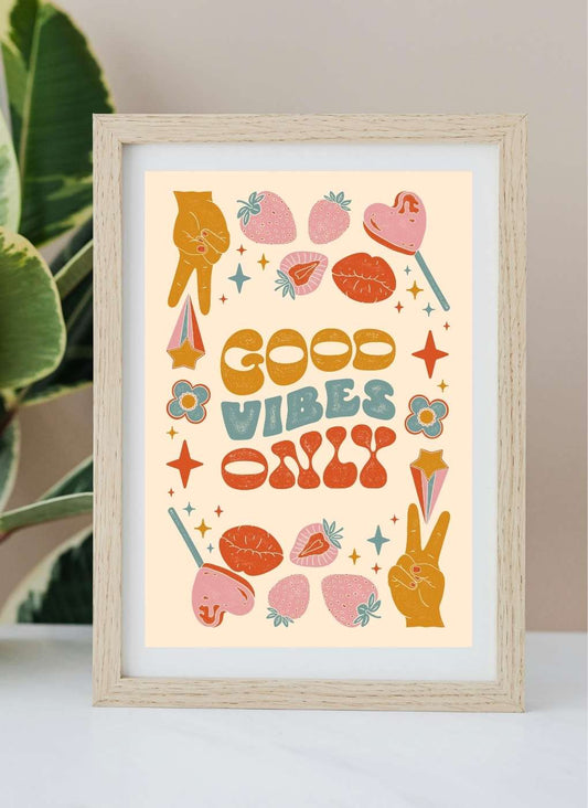 GOOD VIBES ONLY – Affiche prête à imprimer