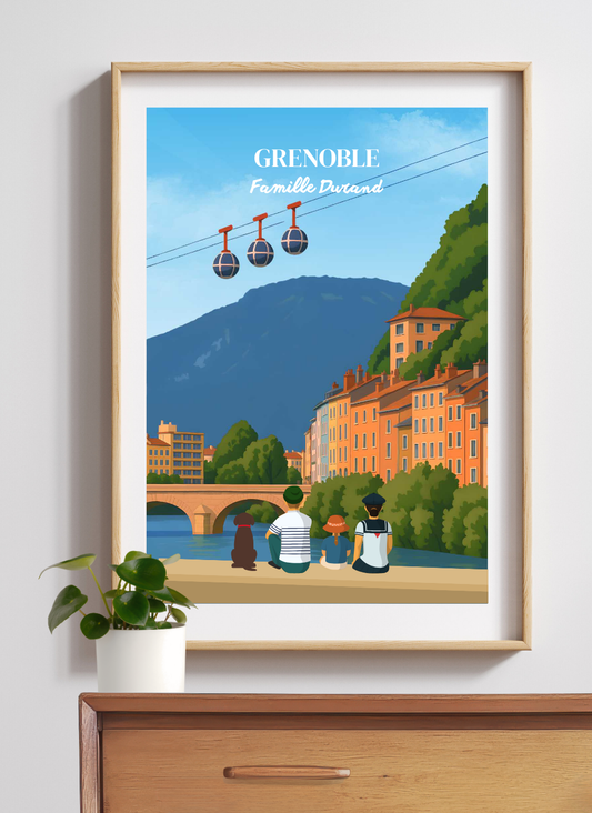 GRENOBLE - Affiche personnalisée