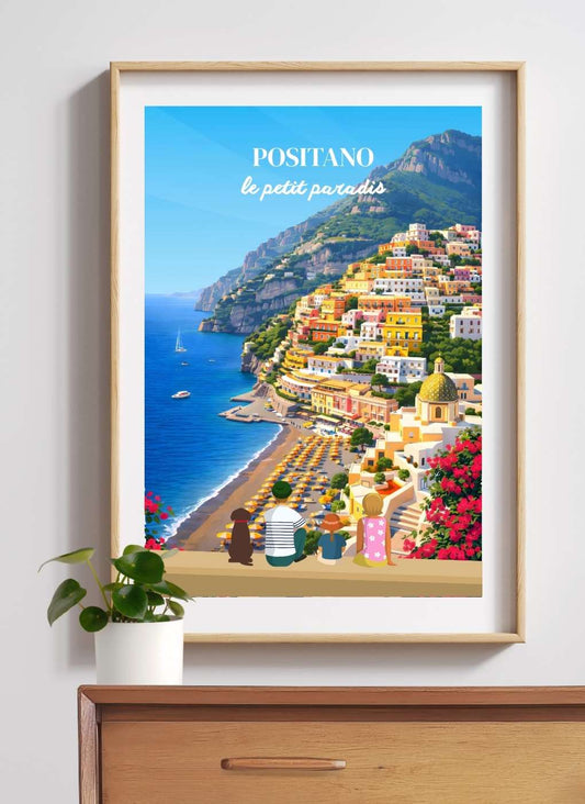 ITALIE Positano - Affiche personnalisée