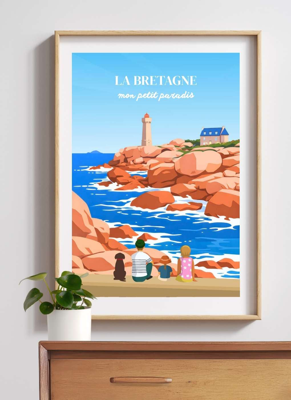 BRETAGNE Plage - Affiche personnalisée