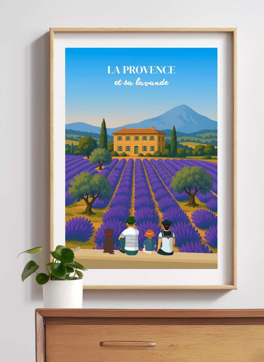 LA PROVENCE Lavandes - Affiche personnalisée