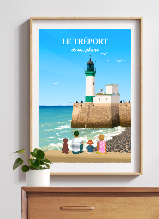 LE TRÉPORT Phare #1 - Affiche personnalisée