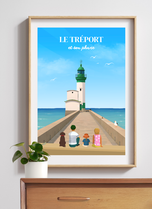 LE TRÉPORT Phare #3 - Affiche personnalisée