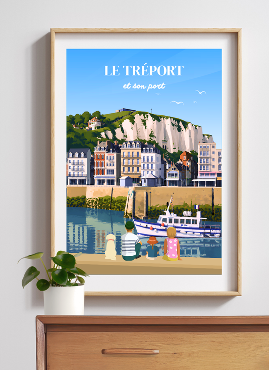 LE TRÉPORT Port - Affiche personnalisée