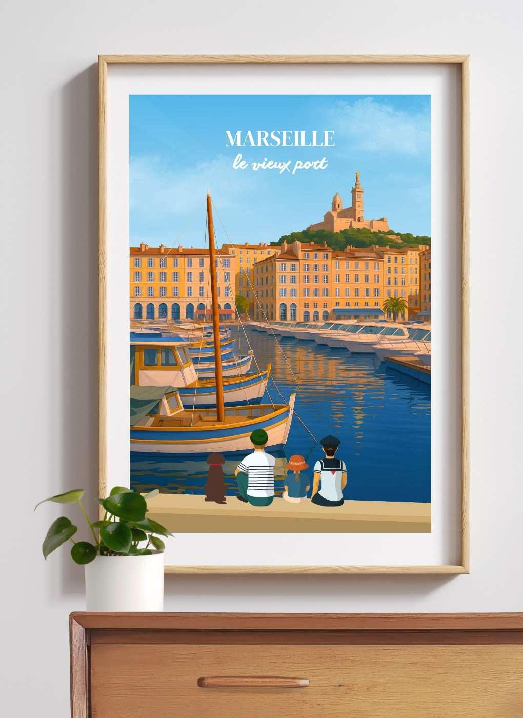 MARSEILLE Vieux port - Affiche personnalisée