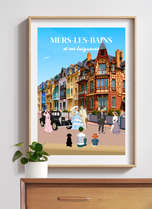 MERS-LES-BAINS Baigneurs #2 - Affiche personnalisée