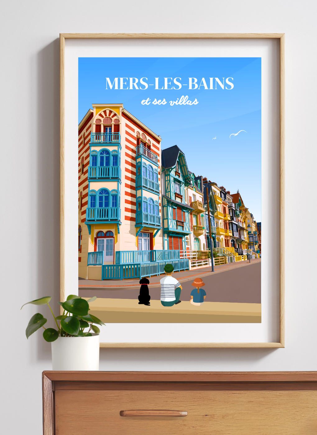 MERS-LES-BAINS Villas #2 - Affiche personnalisée