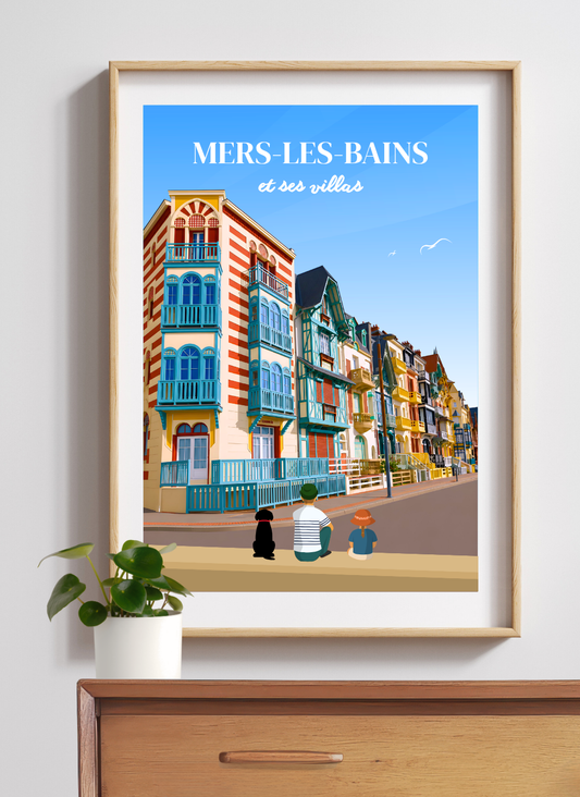 MERS-LES-BAINS Villas #2 - Affiche personnalisée