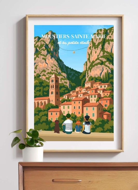 MOUSTIERS-SAINTE-MARIE - Affiche personnalisée