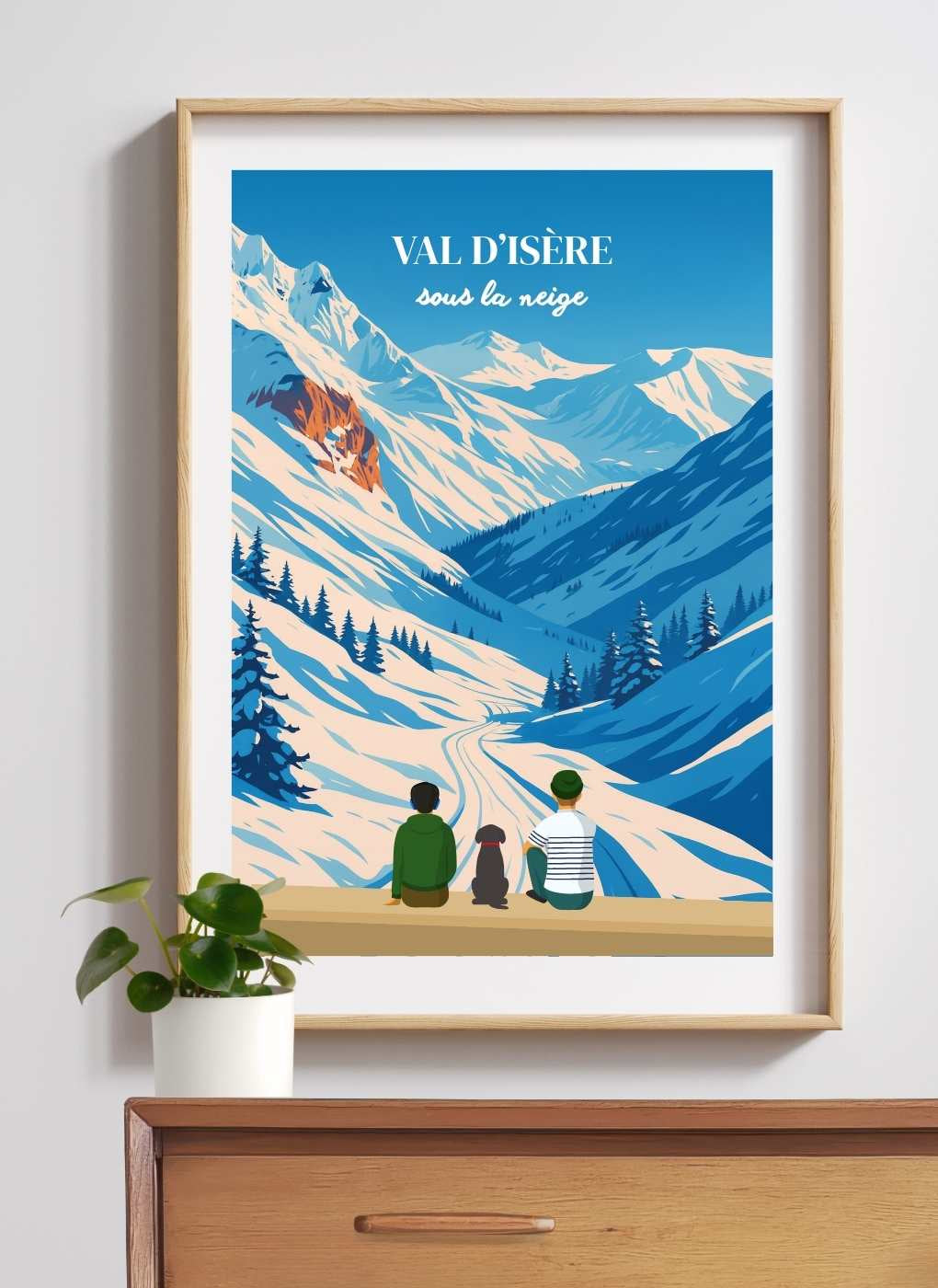 LES ALPES Montagne neige – Affiche personnalisée