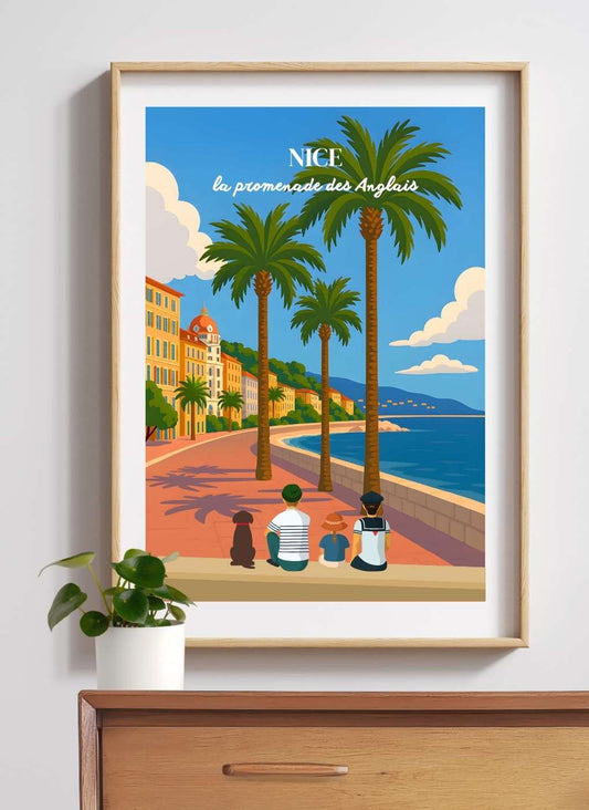 NICE Promenade - Affiche personnalisée
