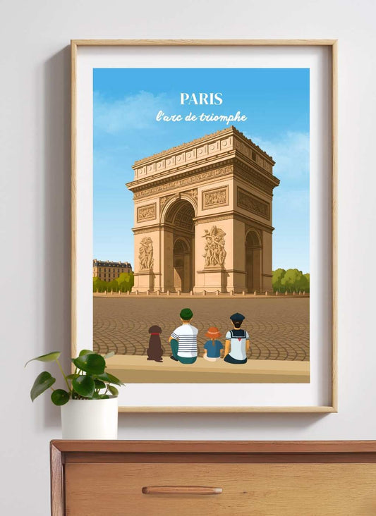PARIS Arc-de-triomphe - Affiche personnalisée