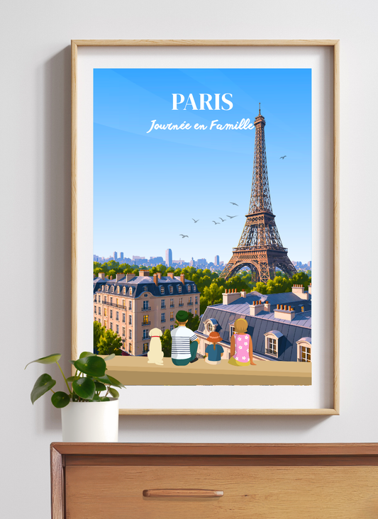 PARIS Tour Eiffel - Affiche personnalisée